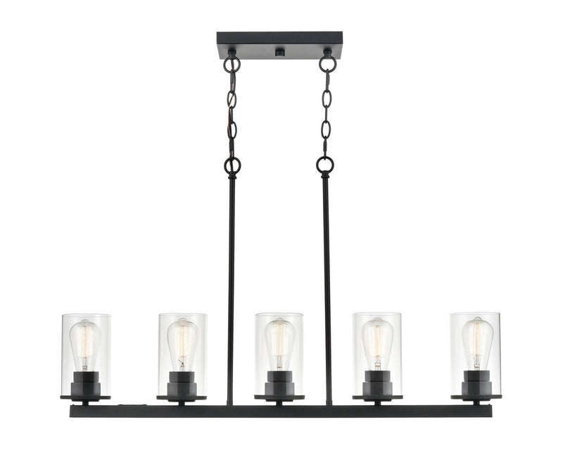 Millennium - 2725-MB - Five Light Pendant - Verlana - Matte Black