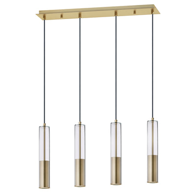 ET2 - E11004-24SBR - LED Linear Pendant - Torch - Satin Brass