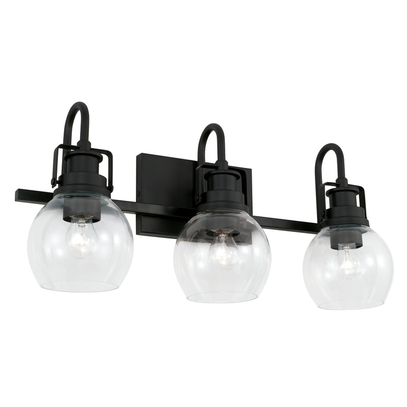Austin Allen - AA1007MB - Three Light Vanity - Buxton - Matte Black