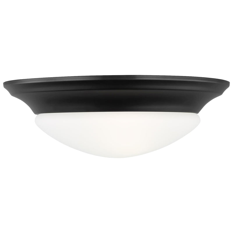 Generation Lighting - 75434-112 - One Light Flush Mount - Nash - Midnight Black