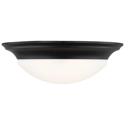 Generation Lighting - 75436-112 - Three Light Flush Mount - Nash - Midnight Black