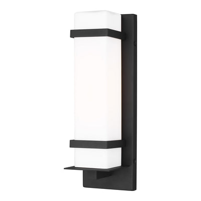 Generation Lighting. - 8520701-12 - One Light Outdoor Wall Lantern - Alban - Black