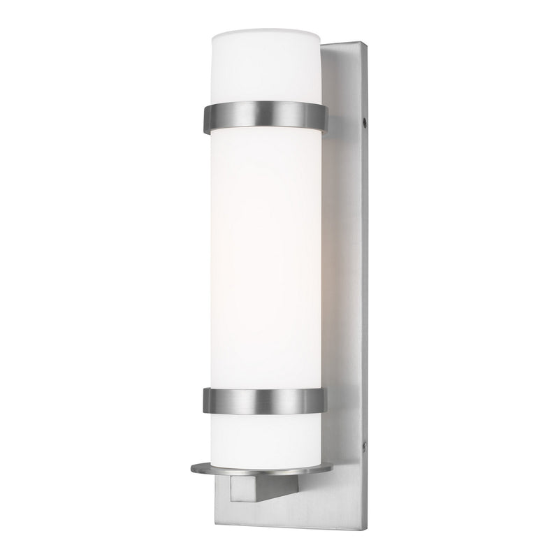 Generation Lighting. - 8618301EN3-04 - One Light Outdoor Wall Lantern - Alban - Satin Aluminum