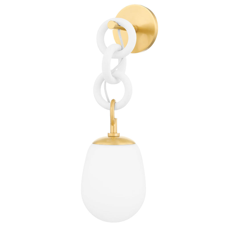 Mitzi - H690101-AGB/TWH - Aged Brass / White