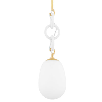 Mitzi - H690701-AGB/TWH - Aged Brass / White