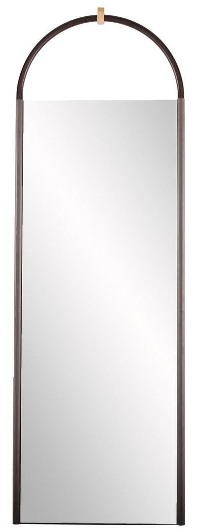Arteriors-Shevlin Floor Mirror-Graphite Leather