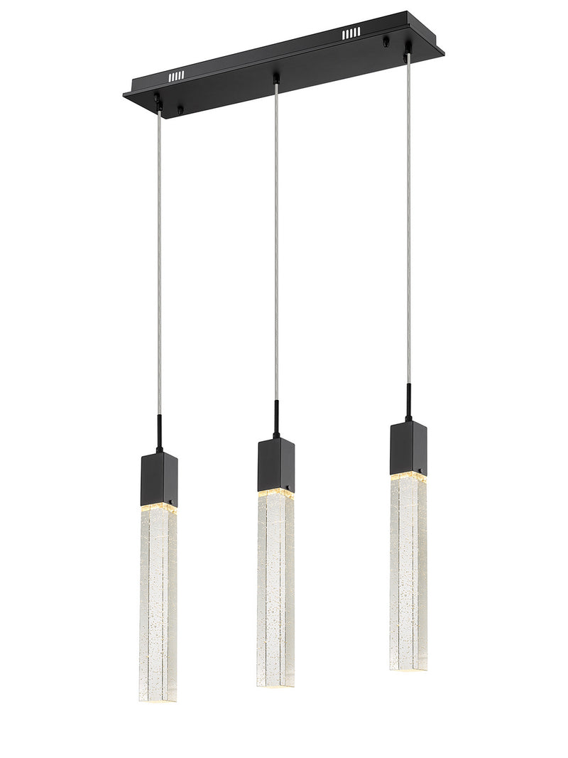 Avenue Lighting - HF1900-3-GL-BK - Three Light Pendant - The Original Glacier Avenue - Black