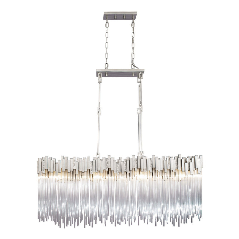 Varaluz - 309N08RN - Eight Light Linear Pendant - Matrix - Rainy Night