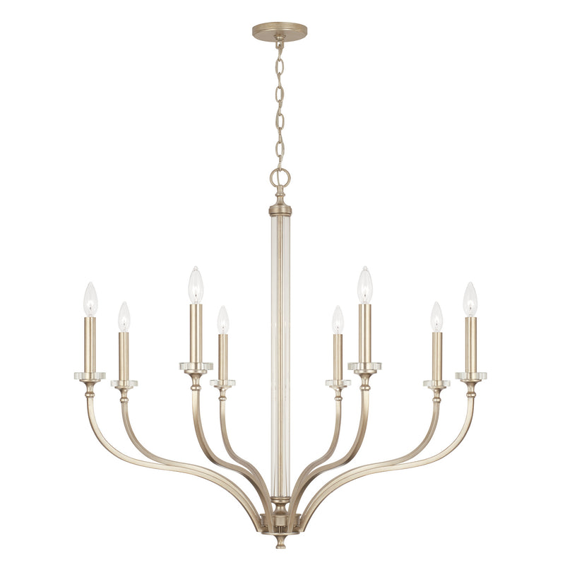 Capital Lighting - 444881BS - Eight Light Chandelier - Breigh - Brushed Champagne