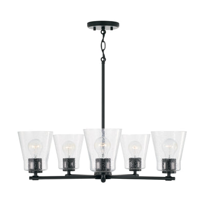Capital Lighting - 446951MB-533 - Five Light Chandelier - Baker - Matte Black