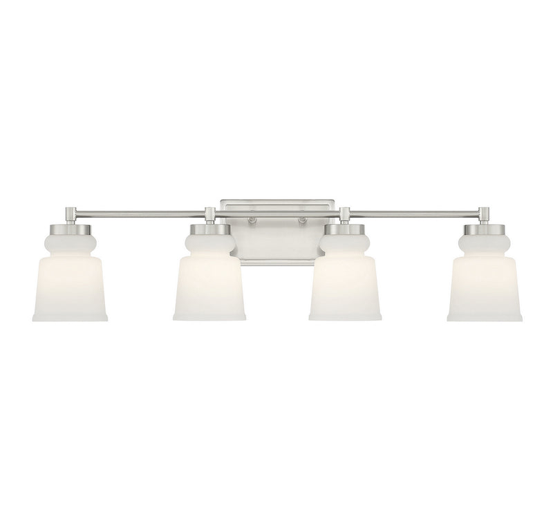 Meridian - M80059BN - Four Light Bathroom Vanity Light - Brushed Nickel