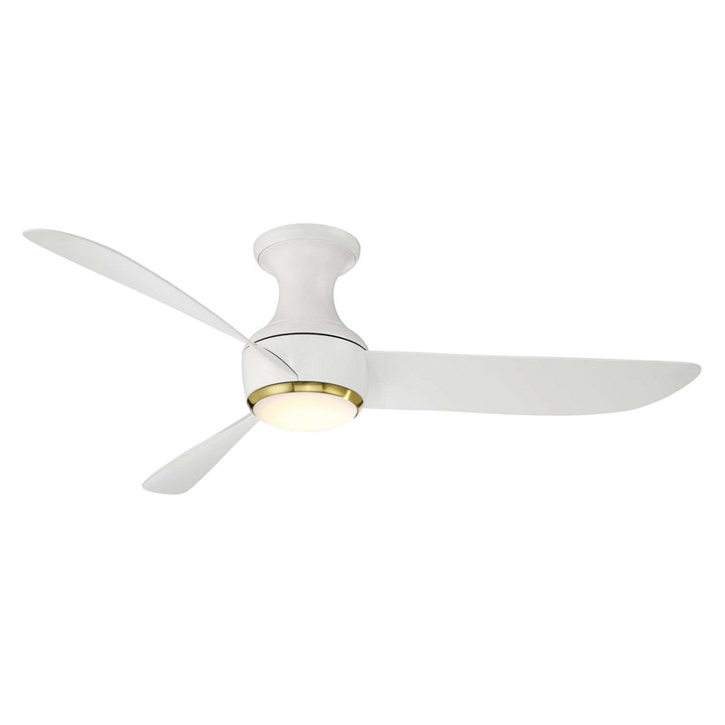Modern Forms Fans - FH-W2203-52L-SB/MW - 52"Ceiling Fan - Corona - Soft Brass/Matte White