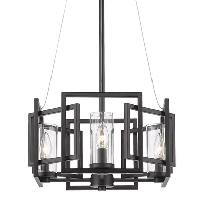 Golden - 6068-4P BLK - Four Light Pendant - Marco BLK - Matte Black