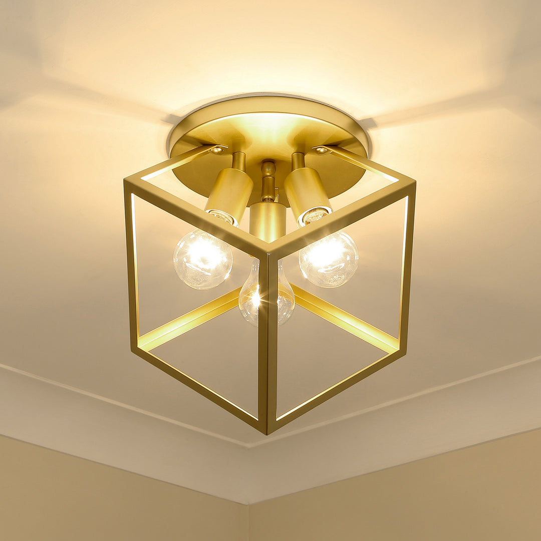 Cassio OG Semi-Flush Mount - 2086-4SF BLK by Golden from Cleveland
