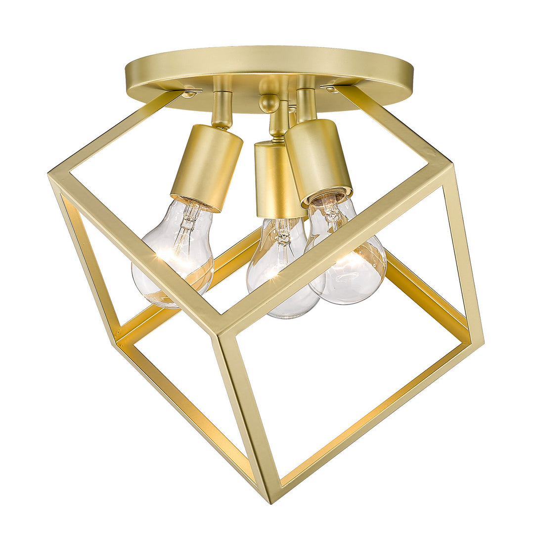 Cassio OG Semi-Flush Mount - 2086-3SF OG by Golden from Cleveland