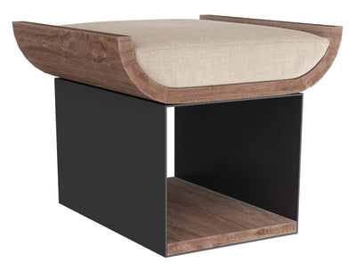 Arteriors-Bookstack Stool-Gunmetal