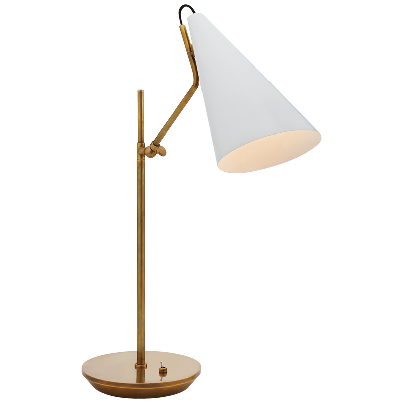 AERIN - ARN3010HAB-WHT - Hand-Rubbed Antique Brass / White