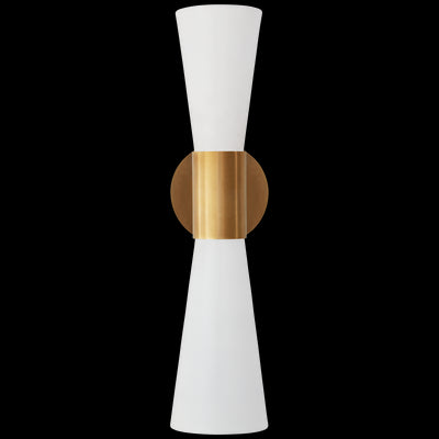 AERIN - ARN2009HAB/WHT - Hand-Rubbed Antique Brass / White