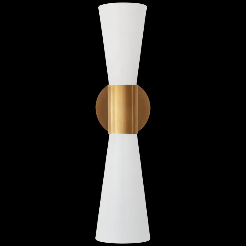 AERIN - ARN2009HAB/WHT - Hand-Rubbed Antique Brass / White