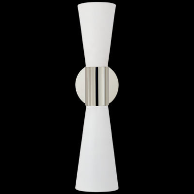 AERIN - ARN2009PN/WHT - Polished Nickel / White