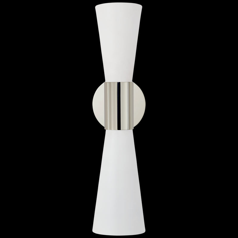 AERIN - ARN2009PN/WHT - Polished Nickel / White