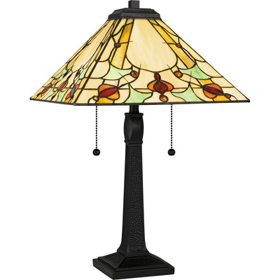 Quoizel - TF5623MBK - Two Light Table Lamp - Tiffany - Matte Black