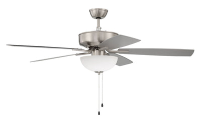 Craftmade - P211BNK5-52BNGW - 52"Ceiling Fan - Pro Plus 211 - Brushed Polished Nickel