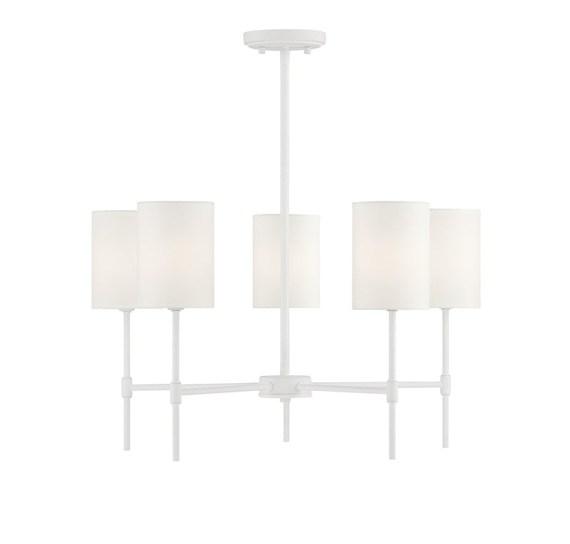 Meridian - M10067BQW - Five Light Chandelier - Bisque White