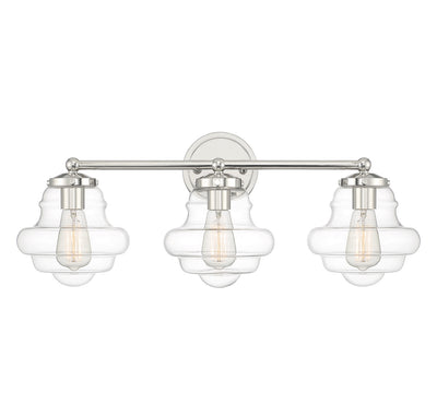 Meridian - M80073PN - Three Light Bathroom Vanity - Polished Nickel