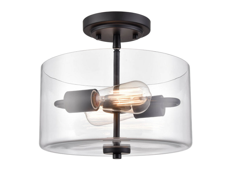 Millennium - 2710-MB - Two Light Semi-Flush Mount - Verlana - Matte Black