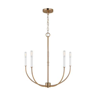 Visual Comfort Studio - 3167105-848 - Five Light Chandelier - Greenwich - Satin Brass