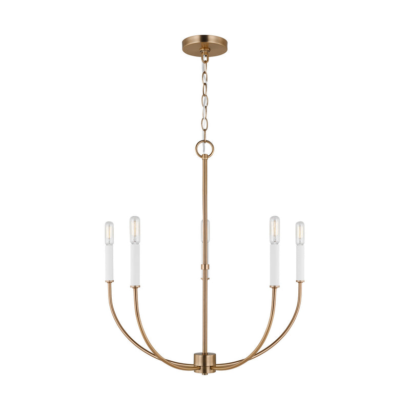 Visual Comfort Studio - 3167105-848 - Five Light Chandelier - Greenwich - Satin Brass