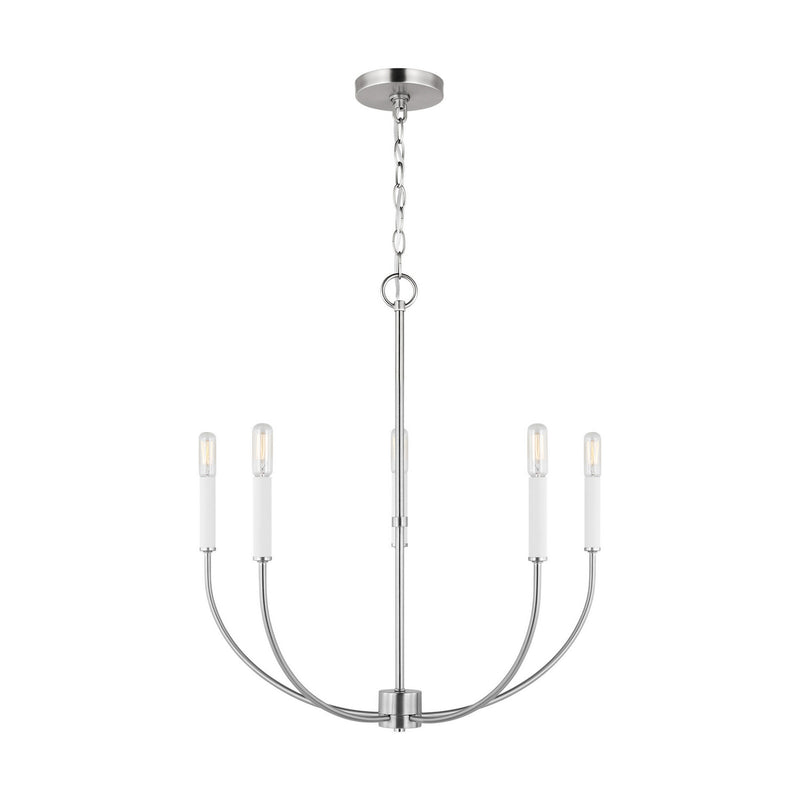 Visual Comfort Studio - 3167105-962 - Five Light Chandelier - Greenwich - Brushed Nickel