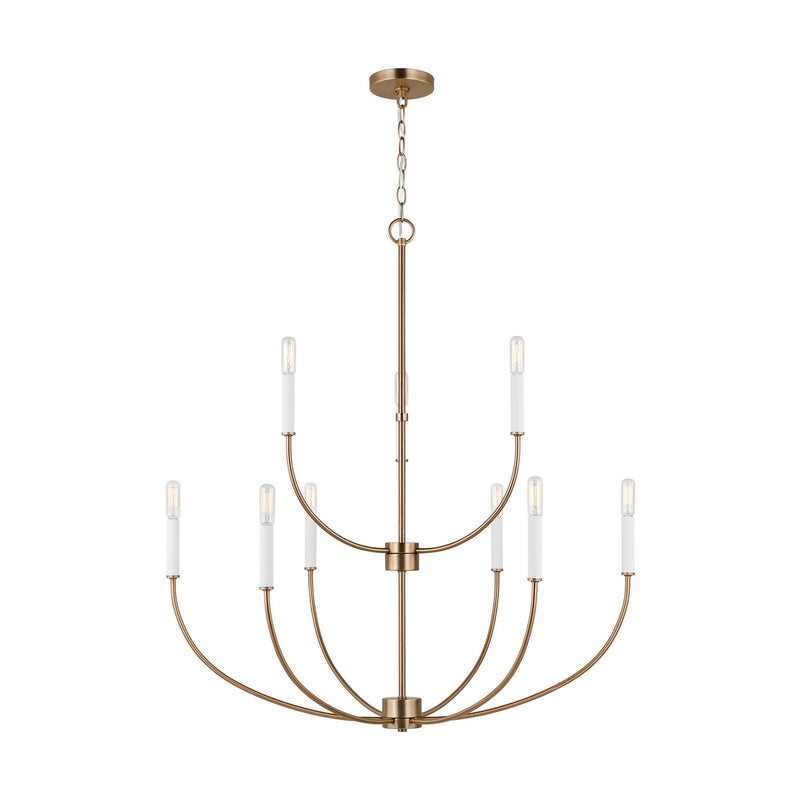 Visual Comfort Studio - 3167109-848 - Nine Light Chandelier - Greenwich - Satin Brass