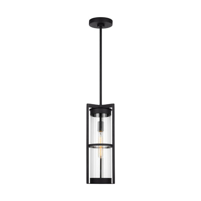Visual Comfort Studio - 6226701-12 - One Light Outdoor Pendant - Alcona - Black