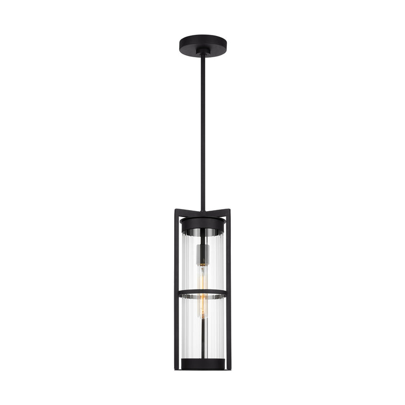 Visual Comfort Studio - 6226701-12 - One Light Outdoor Pendant - Alcona - Black