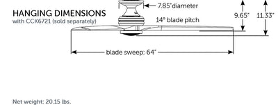 Spitfire DC Ceiling Fan (Motor Only)