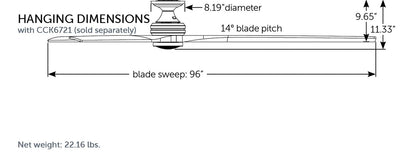 Spitfire DC Ceiling Fan (Motor Only)