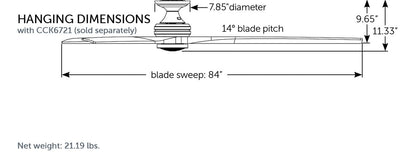 Spitfire DC Ceiling Fan (Motor Only)