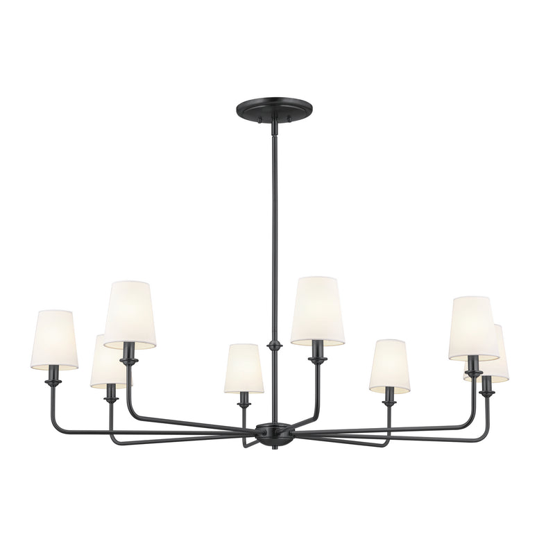 Kichler - 52517BK - Eight Light Chandelier - Pallas - Black
