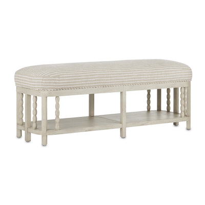 Currey and Company - 7000-0672 - Bench - Norene - Fog Gray