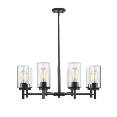 Millennium - 495008-MB - Eight Light Chandelier - Janna - Matte Black