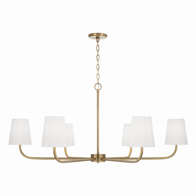 Capital Lighting - 449461AD-706 - Six Light Chandelier - Brody - Aged Brass