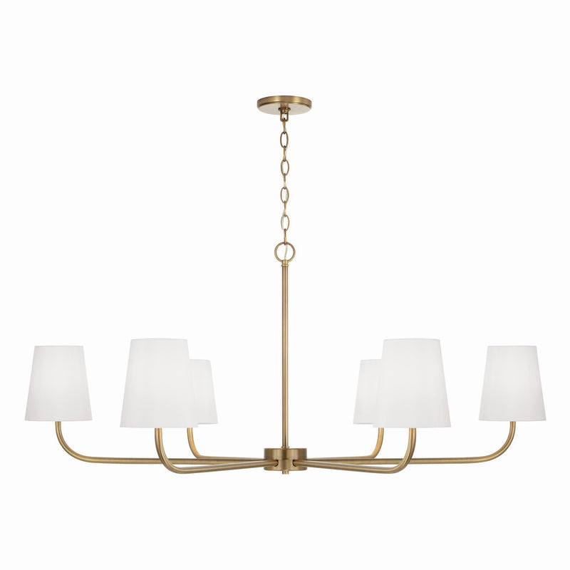 Capital Lighting - 449461AD-706 - Six Light Chandelier - Brody - Aged Brass