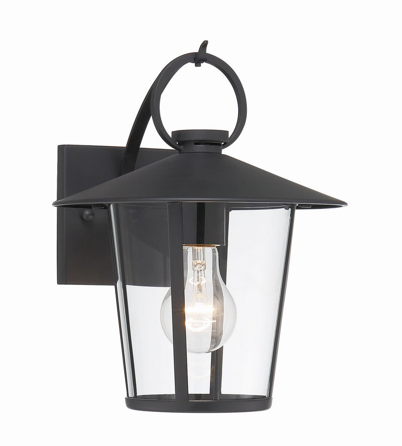 Crystorama - AND-9201-CL-MK - One Light Outdoor Wall Sconce - Andover - Matte Black