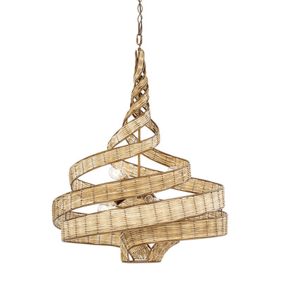 Varaluz - 240P06BTR - Six Light Pendant - Flow - Baguette/Natural Rattan