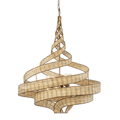 Varaluz - 240P08BTR - Eight Light Pendant - Flow - Baguette/Natural Rattan