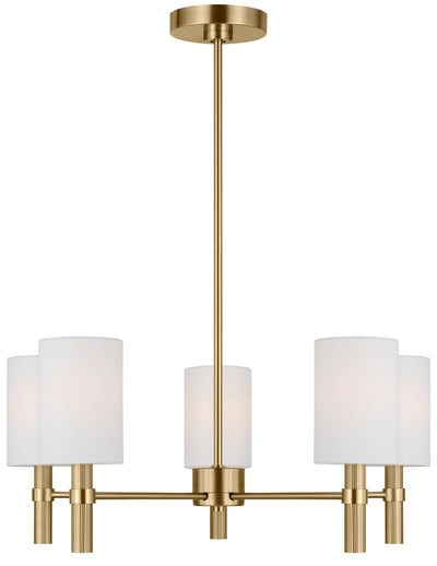 Visual Comfort Studio - DJC1135SB - Five Light Chandelier - Manor - Satin Brass