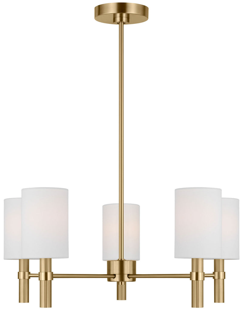 Visual Comfort Studio - DJC1135SB - Five Light Chandelier - Manor - Satin Brass