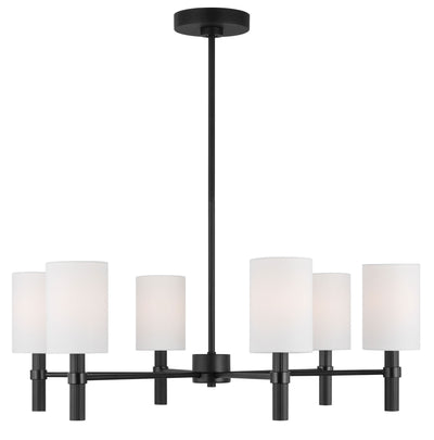 Visual Comfort Studio - DJC1146MBK - Six Light Chandelier - Manor - Midnight Black